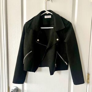 Carly Jean Los Angeles Moto Jacket, Black, Size M